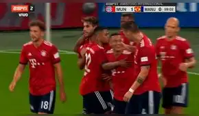 Bayern Múnich vs Manchester United: Javi Martínez anota el 1-0 del partido [VIDEO]