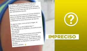 Es impreciso que la papa desinflama la zona donde colocan vacuna contra la difteria