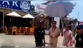 Regidor utiliza a sereno para que le sostenga sombrilla en Ancash [VIDEO]