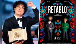 Spirit Awards: director de Retablo y Parasite posan con retablo ayacuchano