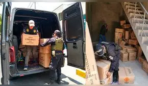 Policía incauta 80 cajas de pirotécnicos en centro comercial de Arequipa 