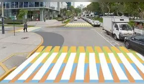 San Isidro: promueve respeto al peatón con intervenciones artísticas