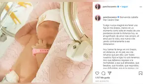 Pancho Cavero y Ximena Díaz se convierten en padres de una niña