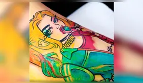 Hombre se realiza impresionante tatuaje de Harley Quinn y resultado emociona a fanáticos de DC [VIDEO]