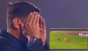 La dramática reacción de Nicolás Córdova tras grosero error de Alfageme [VIDEO]