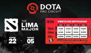 Lima Major Dota 2: precio oficial de entradas, fechas y dónde adquirirlas