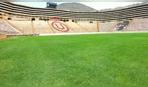 ¡Que comience la fiesta! Así luce el gramado de juego del Estadio Monumental