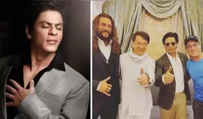 Shahrukh Khan se emociona al conocer a Jason Momoa, Jackie Chan y Jean-Claude Van Damme 