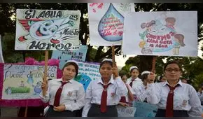 Alumnos de Quillabamba participan de pasacalle por el Día Mundial del Agua