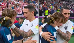 ¡En el dolor, hermanos! Emotivo abrazo de Di María a Modric luego de eliminarlo de Qatar 2022
