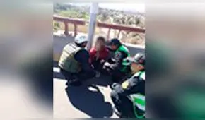 Policías evitan que joven se suicide en puente Chilina de Arequipa