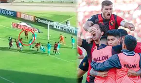¡Lo grita todo Arequipa! Iberico se elevó y metió un certero cabezazo para anotar el 1-0