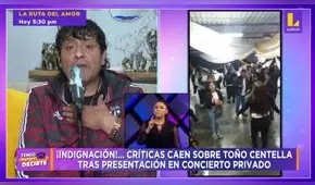 Toño Centella se disculpa por dar show en pandemia: “Mi gran error fue retransmitir el video”