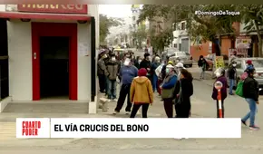 El pago del segundo bono universal familiar genera confusión y caos en agencias bancarias