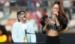“Y dale alegría a mi corazón”, la canción con la que Fito Páez, Sebastián Yatra, Anitta y Tini Stoessel remecieron el Monumental 
