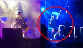 Nicky Jam canta sentado por fuerte lesión en el pie [VIDEO]