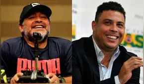 Chile vs. Alemania: el abrazo entre Ronaldo y Maradona que emociona a miles [FOTO]