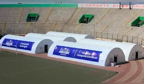 Instalan hospital de campaña en estadio de Chimbote