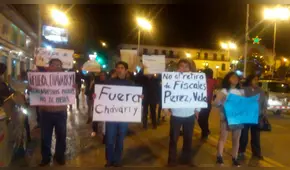 Huancayo: Pobladores marcharon en contra de Pedro Chávarry