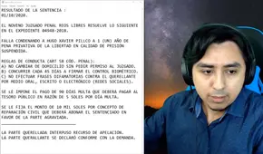 HugoX ChugoX: sentencian a youtuber peruano por difamación contra Raúl Diez Canseco