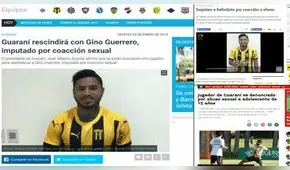 Gino Guerrero acusado de intento de violación: así informa la prensa de Paraguay