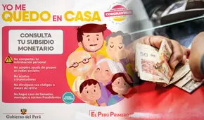 Bono ‘Yo me quedo en casa’ S/ 380: ¿cómo saber si soy beneficiario del segundo pago?