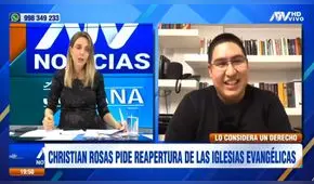 Christian Rosas, líder de ‘Con mis hijos no te metas’ exige abrir iglesias
