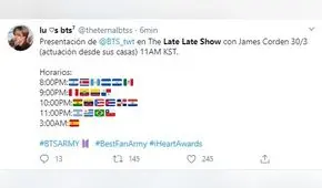 James Corden juntará a BTS y otros artistas para un programa especial