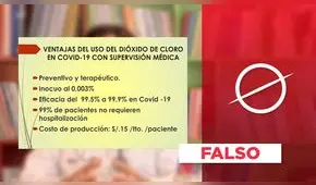 Video acerca del dióxido de cloro contiene información falsa