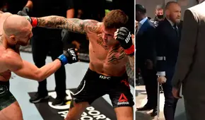 Conor McGregor tuvo que usar muletas tras caer derrotado por KO ante Dustin