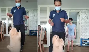 Perro y su dueño hacen coreografía de “Bailando” de Enrique Iglesias
