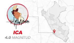 Temblor de 4.0 de magnitud remeció Ica hoy, según IGP