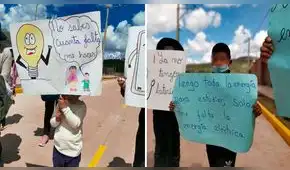 Niños de Cusco protestan por energía eléctrica para sus clases virtuales