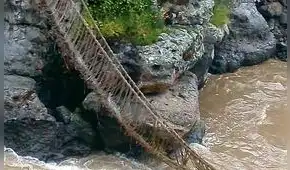 El último puente inca se rompió esta semana en Cusco