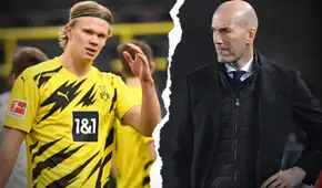 Zidane respondió sobre el posible fichaje de Erling Haaland por Real Madrid 