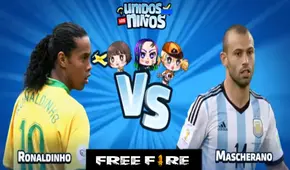 Ronaldinho y Mascherano jugarán partida de Free Fire por causa benéfica
