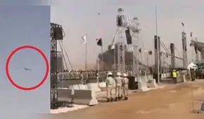 Un avión de combate se estrella en pleno desfile militar en Libia