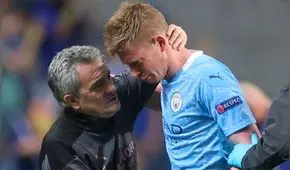 Kevin De Bruyne sufrió dos fracturas en el rostro tras chocar con Rüdiger