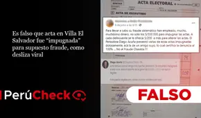 Es falso que acta en Villa El Salvador fue “impugnada” para supuesto fraude