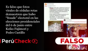 Es falso que fotos virales de cédulas rotas demuestren “fraude” electoral
