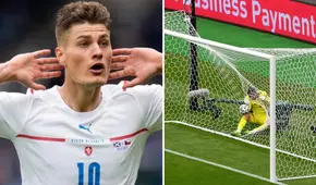 Patrik Schick recibe el Premio Gol del Torneo de la Eurocopa 2021 por parte de la UEFA