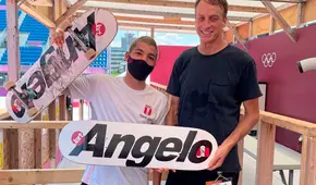 Tokio 2020: Angelo Caro comparte skatepark con Tony Hawk y posan juntos para fotografía