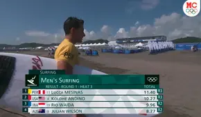 Lucca Mesinas obtiene primer lugar en surf y clasifica a siguiente ronda en Tokio 2021