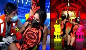 EEG: Tepha Loza termina en el piso tras choque con Karen Dejo durante competencia