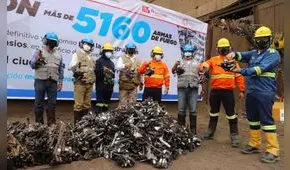 Funden más de 5.000 armas de fuego en Chimbote para construir minigimnasio en SJL