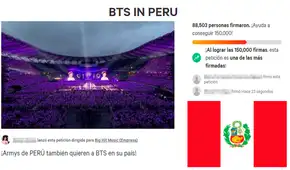 BTS: ARMY en Perú quieren reunir 150.000 firmas para concierto en Lima