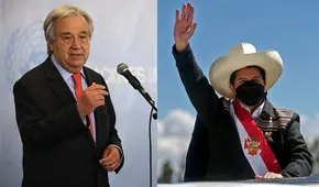Secretario general de la ONU felicita al presidente Pedro Castillo y a todos los peruanos
