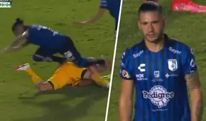 Jonathan Dos Santos fue expulsado de partido de Querétaro por dura falta contra opositor