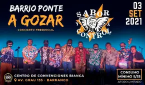 Sabor y Control anuncia concierto presencial este 3 de setiembre