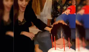 Instagram: Salma Hayek recibe tortazo en la cara por parte de Angelina Jolie